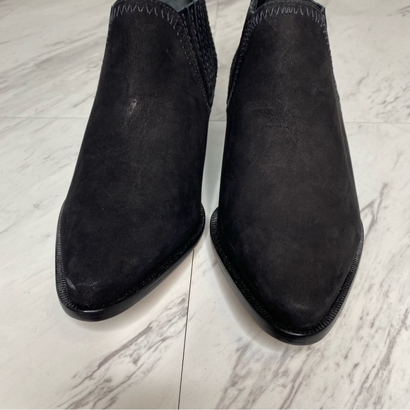 New! Schutz Jacqueline Low Profile Black Suede Bootie 8B - Picture 7 of 11